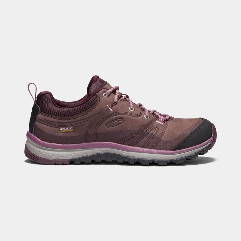 Cheap Keen Terradora Leather Waterproof Womens Hiking Shoes Purple NZ (7043-RWEUK)